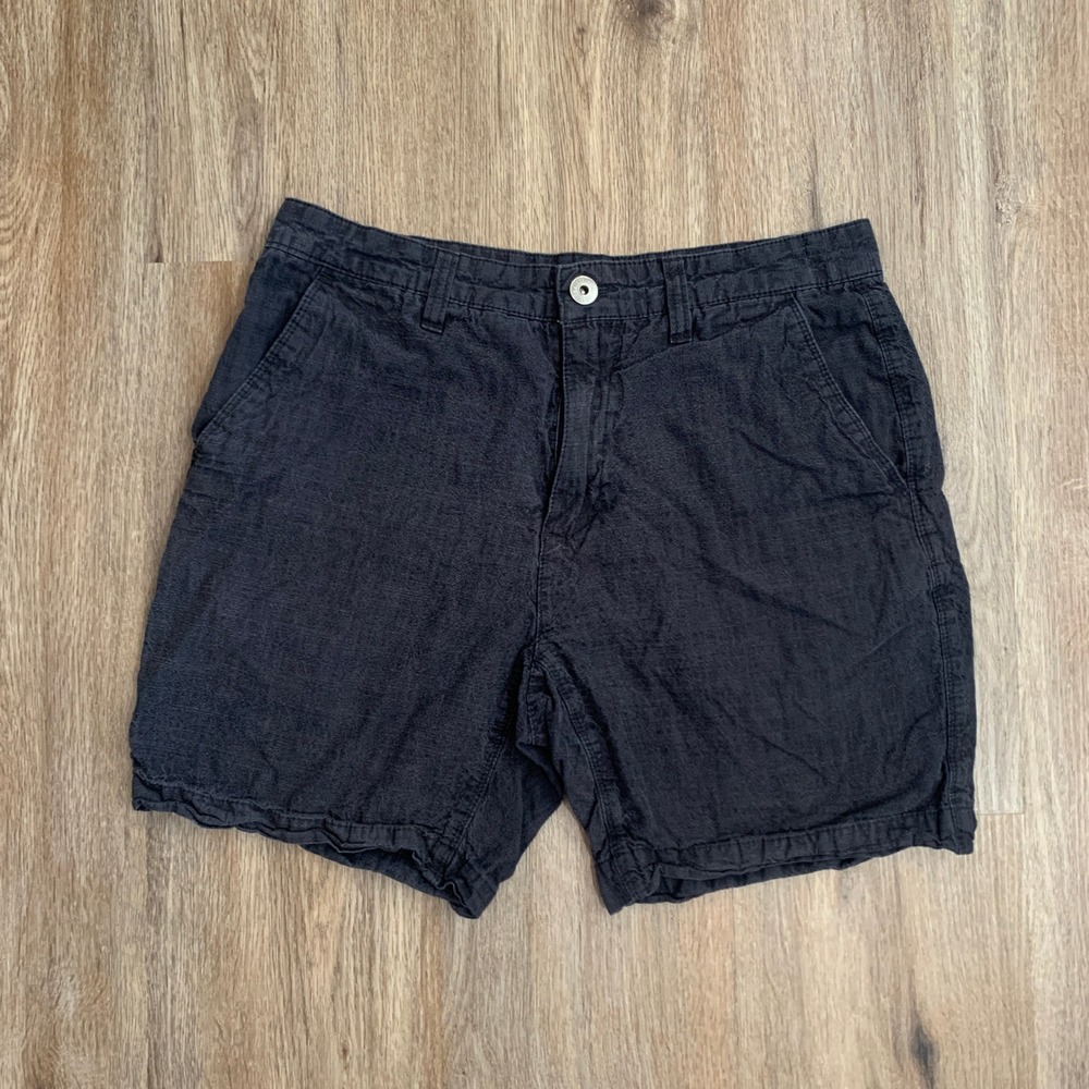 Vintage y2k cotton INC pleated mid-rise shorts in black - size 30 women